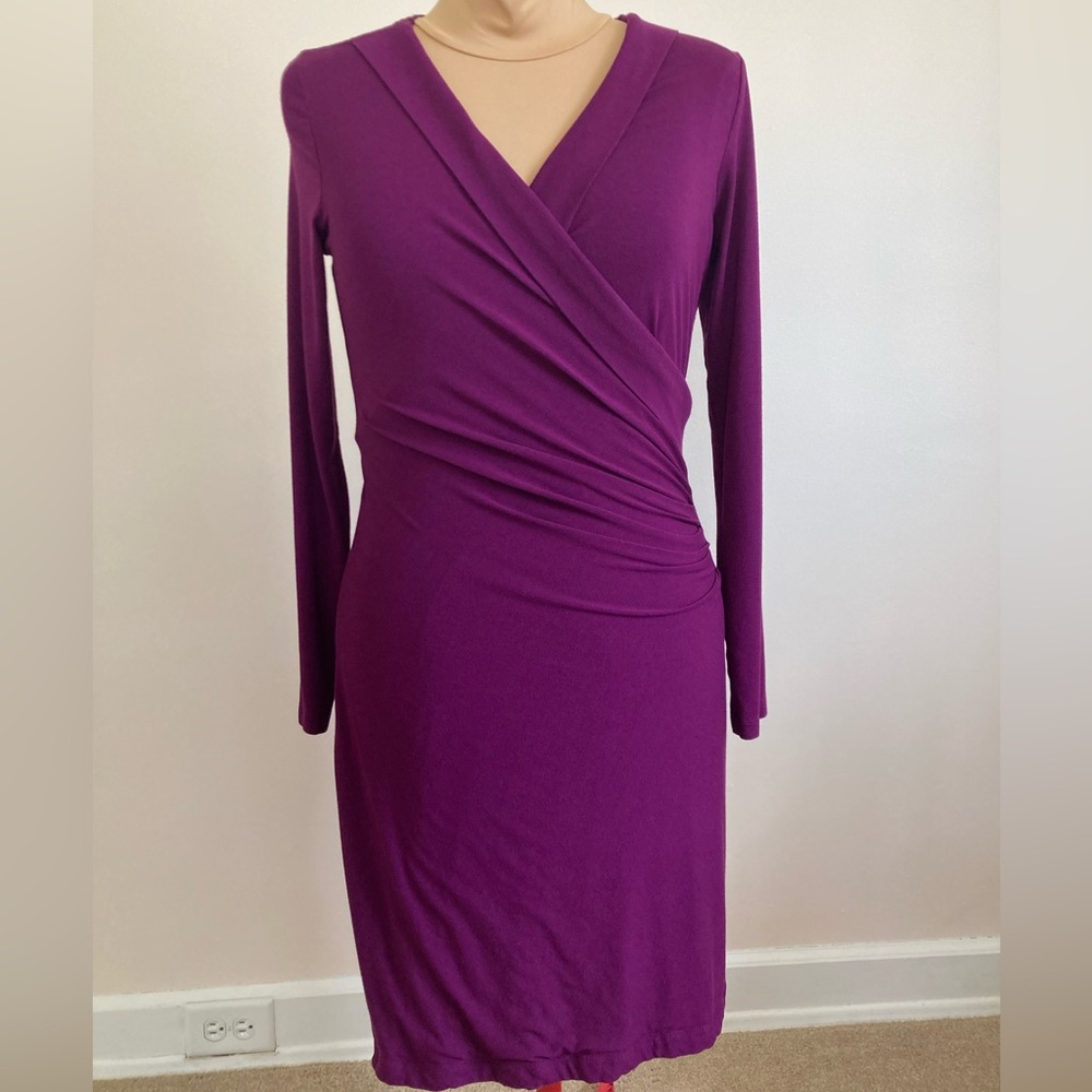 Banana Republic Women’s Purple Stretch Wrap Dress